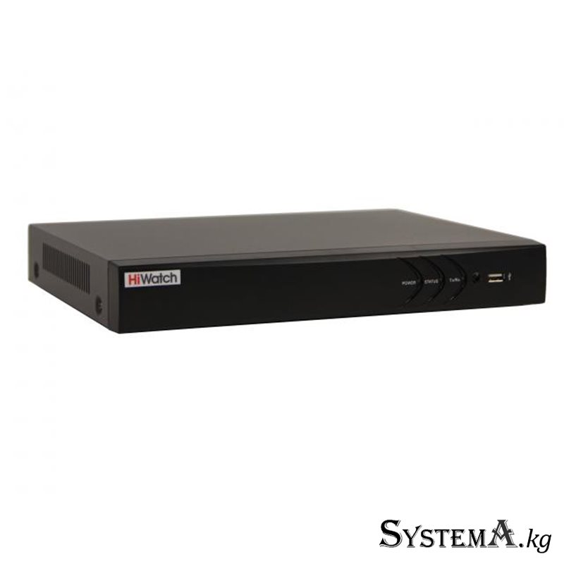 HD-TVI DVR HiWatch DS-H204UA (4v+4a/5MP/1920x1080/H.265 Pro/H.265+/H.264+/100Mbs/1 SATA/2xUSB2.0/RS-485/Alarm 4&1/CVBS/HDMI/VGA)