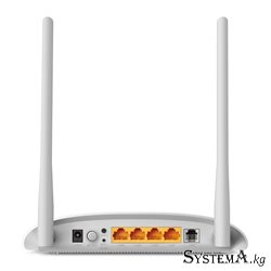 Модем ADSL2+ со встроенным маршрутизатором TP-LINK TD-W8961N(RU) Wi-Fi 300 Мб, 4 LAN 100 Мб