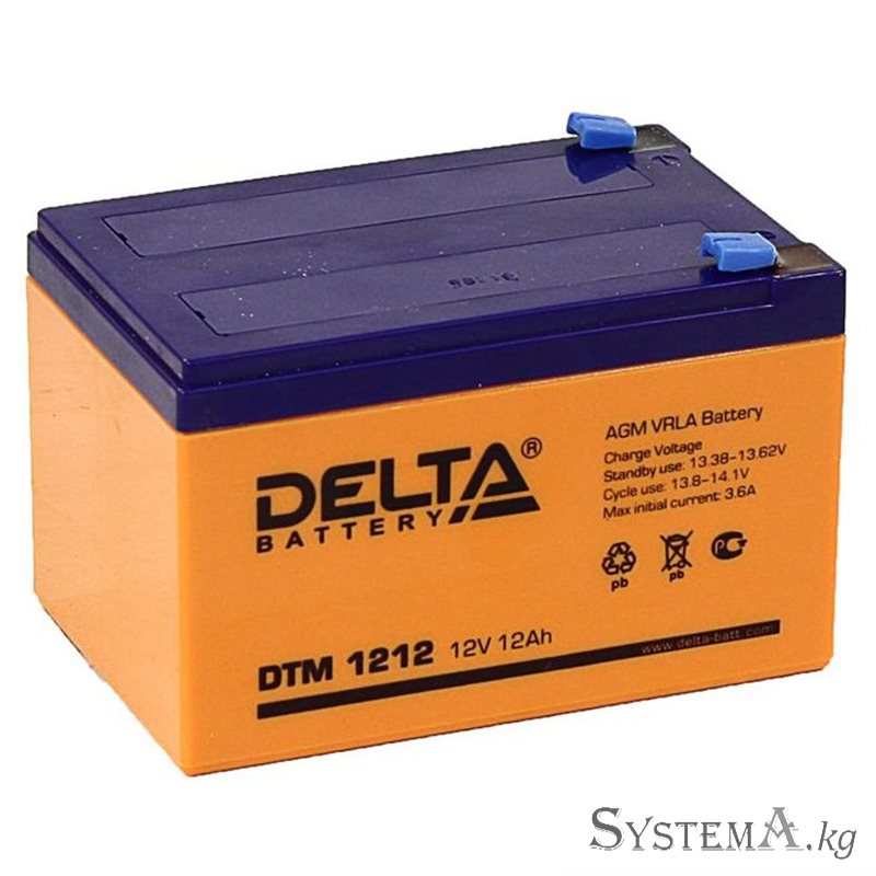 Аккумулятор Delta DTM1212 12V 12Ah