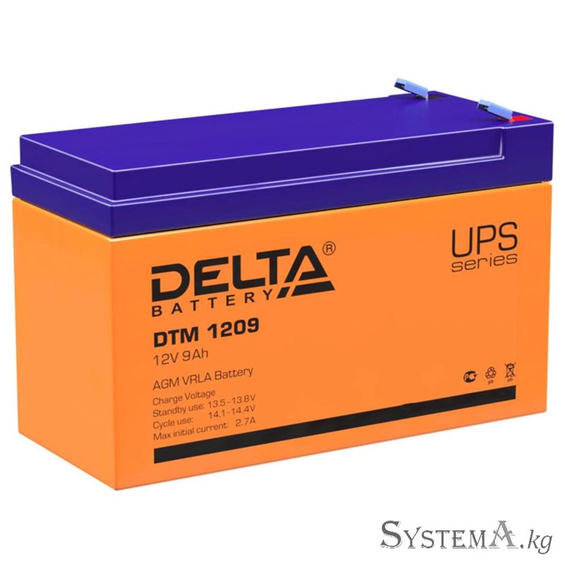 Аккумулятор Delta DTM1209 12V 9Ah