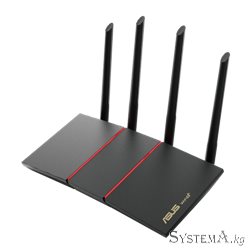 Роутер Wi-Fi ASUS RT-AX55 AX1800 Dual-Band Wi-Fi 6, 1201Mb/s 5GHz+574Mb/s 2.4GHz, 4xLAN 1Gb/s, 4 антенны, Aimesh, ASUS Router AP