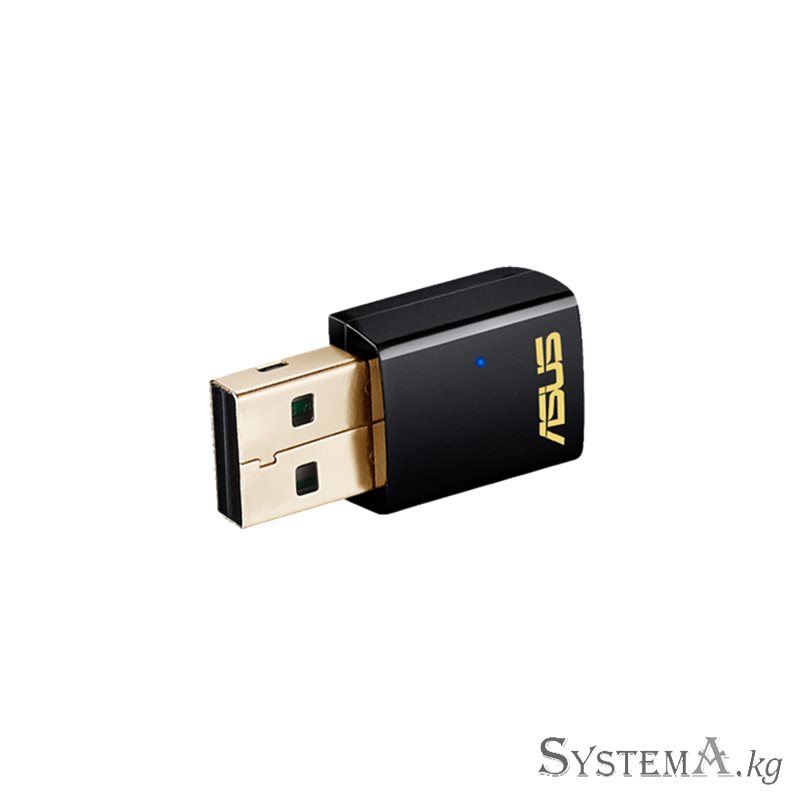 Адаптер Wi-Fi ASUS USB-AC51 AC600 Dual-Band 433Mb/s 5GHz+150Mb/s 2.4GHz, USB 2.0