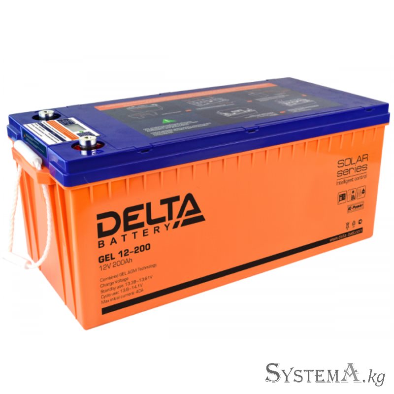 Аккумулятор Delta GEL12200 12V 200Ah (AGM+GEL, UPS/Solar series)