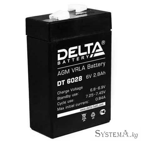 Аккумулятор Delta DT6028 6V 2.8Ah