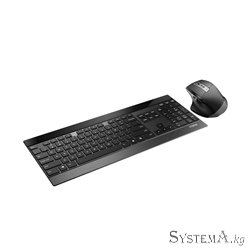 Комплект Клавиатура + Мышь Rapoo 9900M, Беспроводная 2.4G, 3200DPI, Нано-ресивер, Кол-во стандартных клавиш 104, Батарейки в ком
