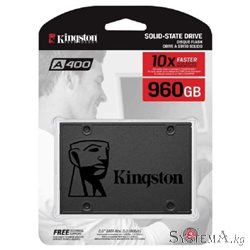 SSD 960GB Kingston A400 SATAIII 2.5" Read/Write up 500/350MB/s [SA400S37/960G]