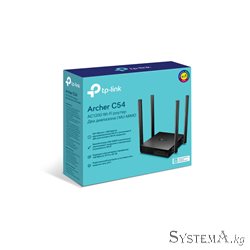 Роутер Wi-Fi TP-LINK Archer C54(RU) AC1200 Dual-Band, 867Mb/s 5GHz+300Mb/s 2.4GHz, 4xLAN 1Gb/s, 4 антенны, IPTV,MU-MIMO, Tether 