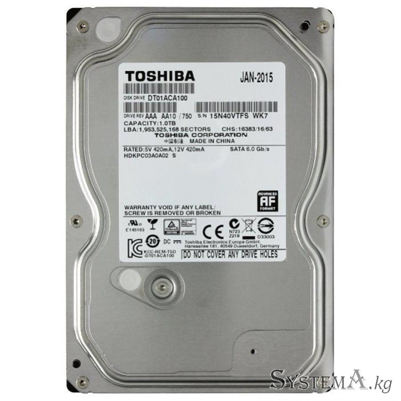 HDD TOSHIBA 1TB DT01ABA100V 32MB/5700RPM/SATA3