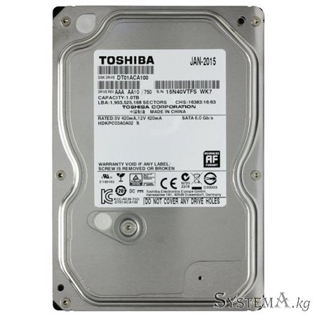 HDD TOSHIBA 1TB DT01ABA100V 32MB/5700RPM/SATA3