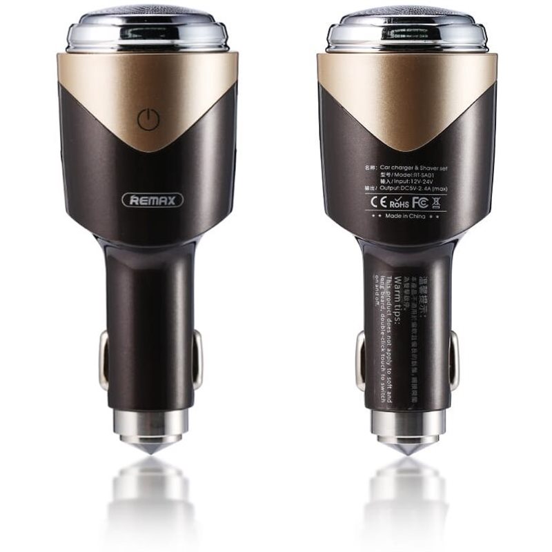 Car Charger Smart 3 in 1 REMAX Shaver RT-SP01 coffee gold