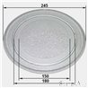 Тарелка для микроволновой печи 24.5 см диаметр Без крестовины вращения (Китай)