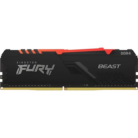 Memory DDR4 8GB PC-25600 (3200MHz) KINGSTON HYPERX FURY Beast RGB [KF432C16BBA/8]