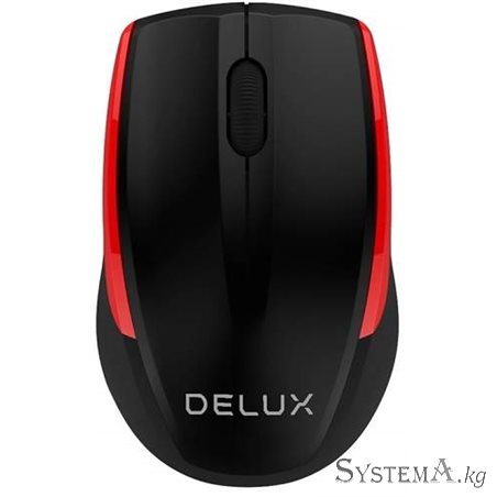 Delux M321GX Wireless Optical black/Red color,USB cable,1600mm with DPI: 800/1200/1600/2400