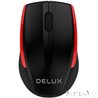 Delux M321GX Wireless Optical black/Red color,USB cable,1600mm with DPI: 800/1200/1600/2400