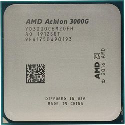 CPU AMD Athlon 3000G, 3.5Gh(Max), AM4, 2C/4T, L2 1MB, L3 4MB, Radeon Vega 3 Graphics, 35W, OEM