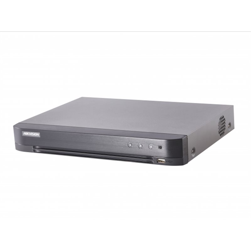Turbo HD DVR HIKVISION iDS-7204HUHI-M1/FA AcuSense (4v+1а/8MP/1080p/H.265 Pro+/100Mbs/1 SATA/2xUSB/Audio in coax/CVBS/HDMI/VGA) 