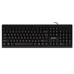 Клавиатура SVEN KB-C3010 черный/113осн.кл+9доп.кл/USB