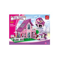 Игровой конструктор Ausini 24801, Мир Чудес, Розовый домик, 576 деталей, Цветная коробка 