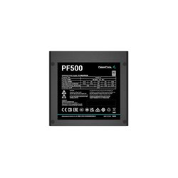 Power Unit DEEPCOOL PF500D 500W 80 PLUS® certified 100-240V/ATX12V 2.3 & SSI EPS 12V Black flat