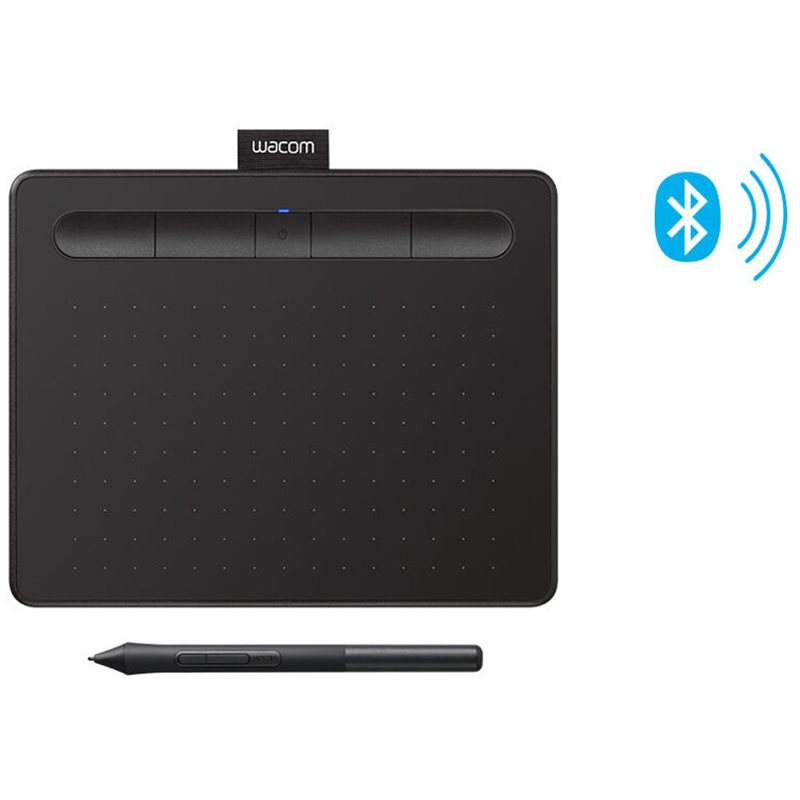 Цифровой графический планшет Wacom Intuos Small CTL4100WLK0, A6, USB, Bluetooth, 4096 Pressure Levels, Black+Wacom Pen 4K LP-110