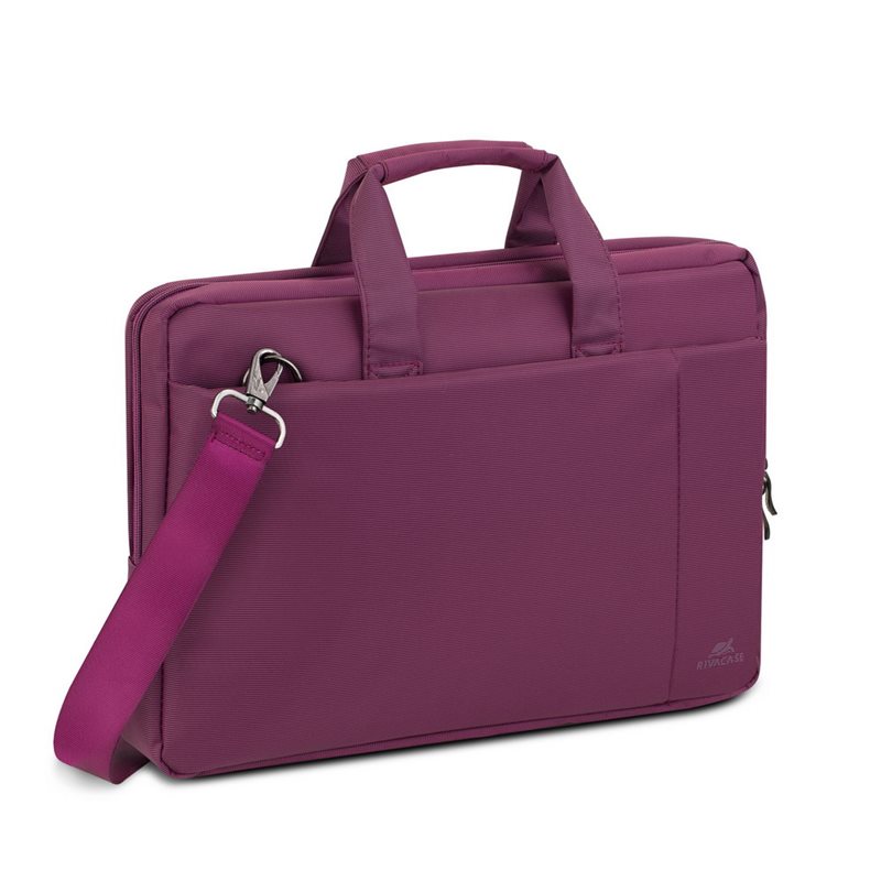 Bag for notebook RivaCase 8231 15.6" Стильная, фиолетовая сумка. Двойная молния. Два дополнительных внешних отделения. Ручки для