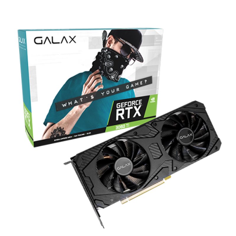 GALAX GeForce RTX3060Ti 1-Click OC 8GB GDDR6 256bit 1740Mhz/14000Mhz DUAL Fan HDMI 3xDisplayPort LHR