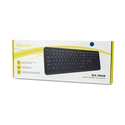 Клавиатура Delux DLK-290UB, Ультратонкая, USB, Кол-во стандартных клавиш 103, 18 мультимедиа-клавиш, Размер: 451*188*18 мм., Дли