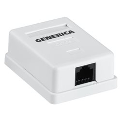 CS2-1C5EU-12-G Розетка инф. настенная RJ45 кат. 5Е UTP 1 порт GENERICA