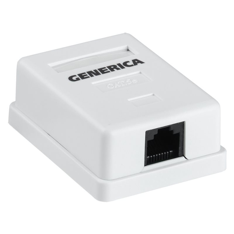 CS2-1C5EU-12-G Розетка инф. настенная RJ45 кат. 5Е UTP 1 порт GENERICA