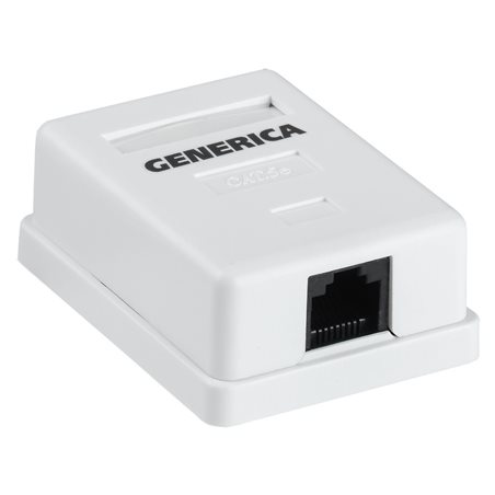 CS2-1C5EU-12-G Розетка инф. настенная RJ45 кат. 5Е UTP 1 порт GENERICA