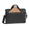 Bag for notebook RivaCase 8035 15.6" черная, тонкая сумка, с утолщенными стенками, два дополнительных внутренних отделения, пере