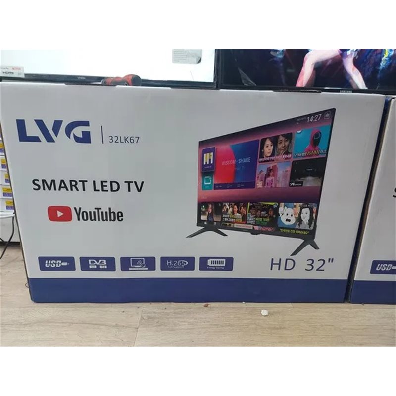 Телевизор 32" LVG 32LK67  (ANDROID 9.0, без голосового поиска, безрамочный, HD, Wi-Fi,USB)