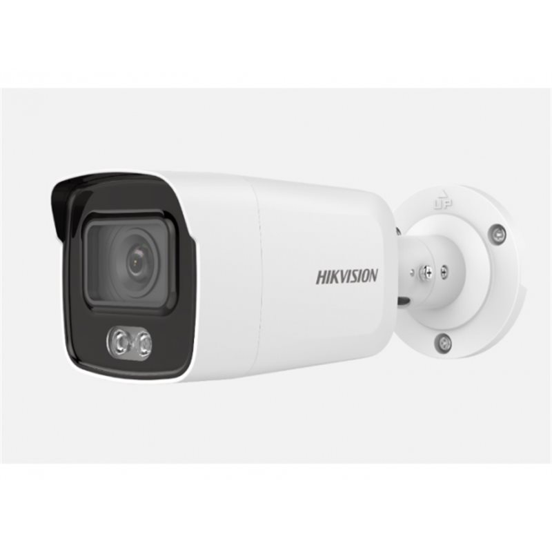 IP camera HIKVISION DS-2CD2047G2-LU(6mm)(C)(O-STD) цилиндр,уличная 4MP,LED 40M ColorVu,MIC,MicroSD