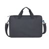 Bag for notebook RivaCase 8057 16" Черная сумка. Внешние отделения. Отделение-органайзер. Ремешок крепления, карман для телефона