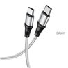 HOCO Data Cable X50 Type-C-Type-C Exquisito 100w L2m, grey output 20V/5A