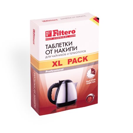 Таблетки от накипи для чайников Filtero Xl Pack 15шт 609