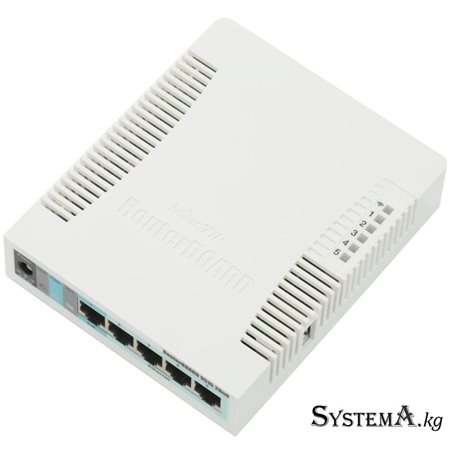 Роутер MikroTik hAP RB951G-2HnD. 2.4 ГГц. 802.11b/g/n.  5 LAN 1000 Мбит/с.