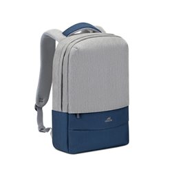 RivaCase 7562 PRATER Anti-Theft Grey/Blue 15.6" Backpack