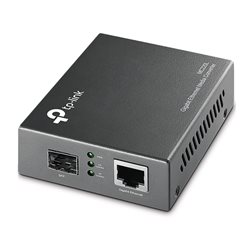Медиаконвертер гигабитный Ethernet TP-LINK MC220L Одно/Мультимодовый, 1Гб, 1LAN, 1SFP, 10/0,55км