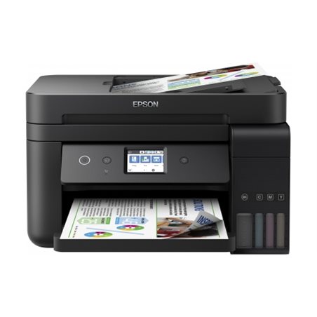 МФУ Epson L6190 (Printer-copier-scaner-fax, A4, 33/20ppm (Black/Color), 64-256g/m2, 4800x1200dpi, 1200×2400 scaner, LCD 6.1 cm, 