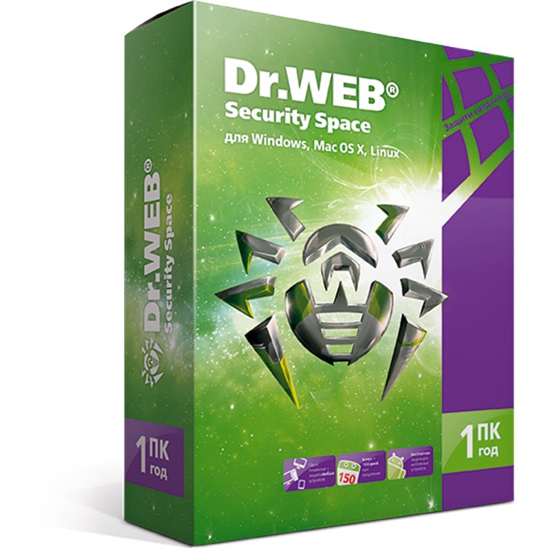 DrWEB Security Space 1пк 1год