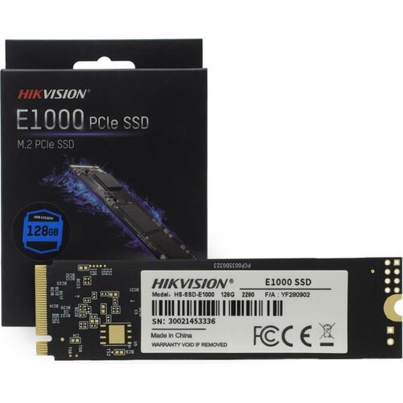 SSD  HIKVISION E1000(STD) 128GB 3D NAND M.2 2280 PCIe NVME Gen3x4 Read / Write: 990/650MB