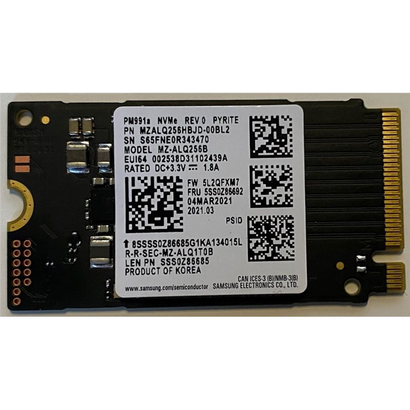 SSD UNION MEMORY MZ-ALQ256B 256GB M.2 NVME PCIE 2242