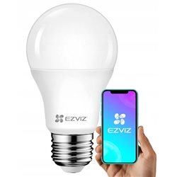 Светодиодная Wi-Fi лампа EZVIZ LB1 WHITE с регулируемой яркостью (806lm/ 2700K теплый свет/ E27/ расписание/ таймер/ приложение/