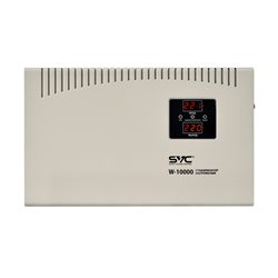 Стабилизатор (AVR) SVC W-10000, 10000ВА/6000Вт, Диапазон работы AVR: 140-260В, Выходное напряжение: 220В +/-8%, Задержка включен