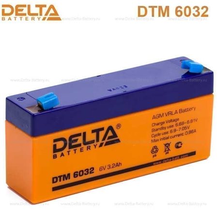 Аккумулятор Delta DTM 6032 6V 3.2Ah (134*34*67mm)