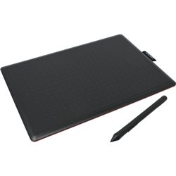 Цифровой графический планшет WACOM One by Medium CTL672N, A5, USB, 2048 Pressure Levels, Black/Red+Wacom Pen 2K (LP-190K)