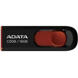 USB Flash ADATA 16GB C008 USB 2.0 Read up:30Mb/s/Write up:20Mb/s Black-Red