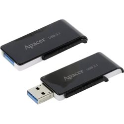 Накопитель на флеш памяти 64GB Apacer, AH350, AP64GAH350B-1, 64GB, USB 3.1, Чёрный