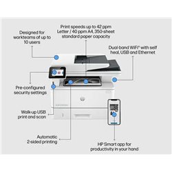 2Z629AB19 МФП HP Europe/LaserJet Pro MFP 4103fdw/Принтер-Сканер(АПД-50с.)-Копир/A4/41 ppm/1200x1200 dpi (замена МФП HP Europe/La